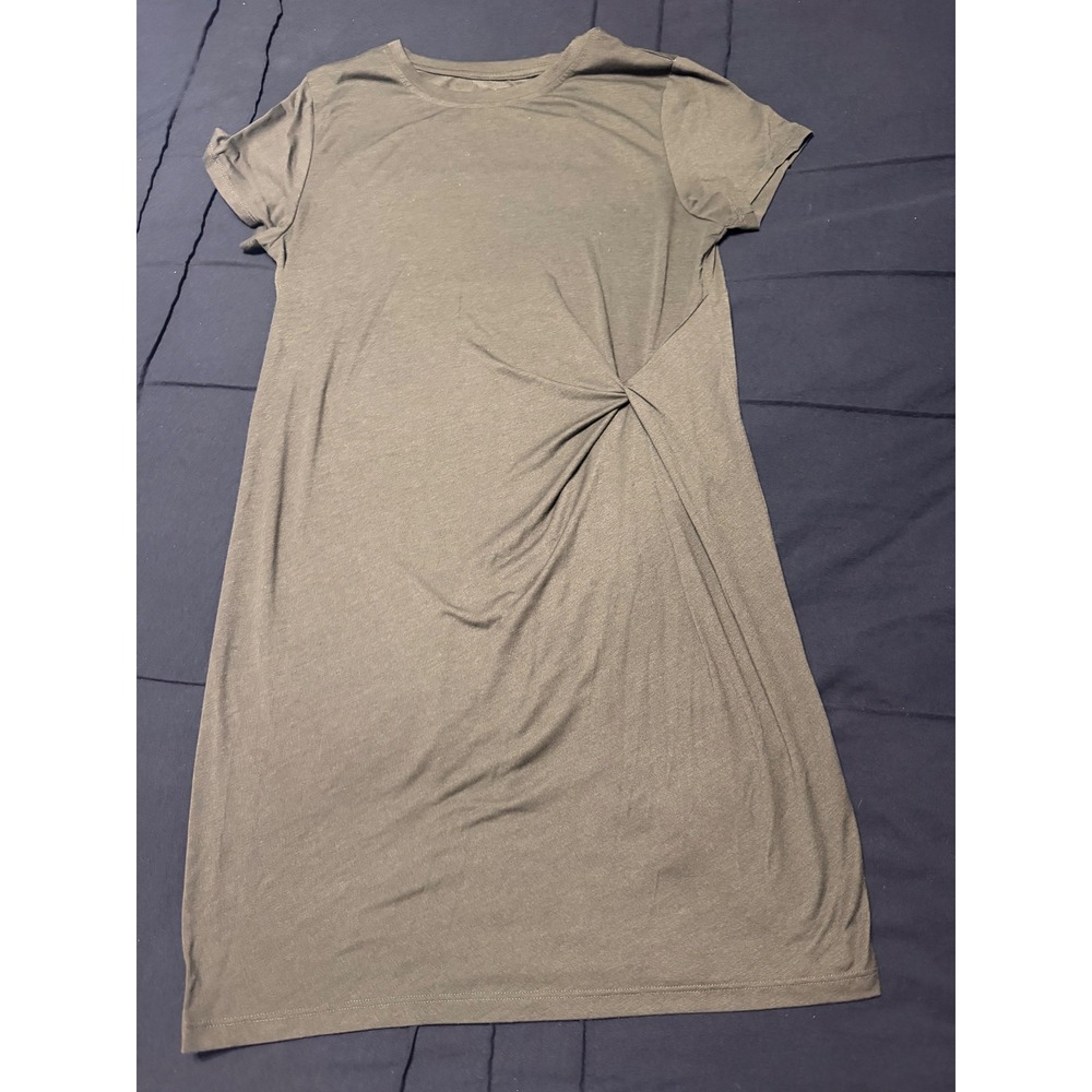 Marc New York Performance Olive Green Side Twist T-Shirt Dress Womens Medium